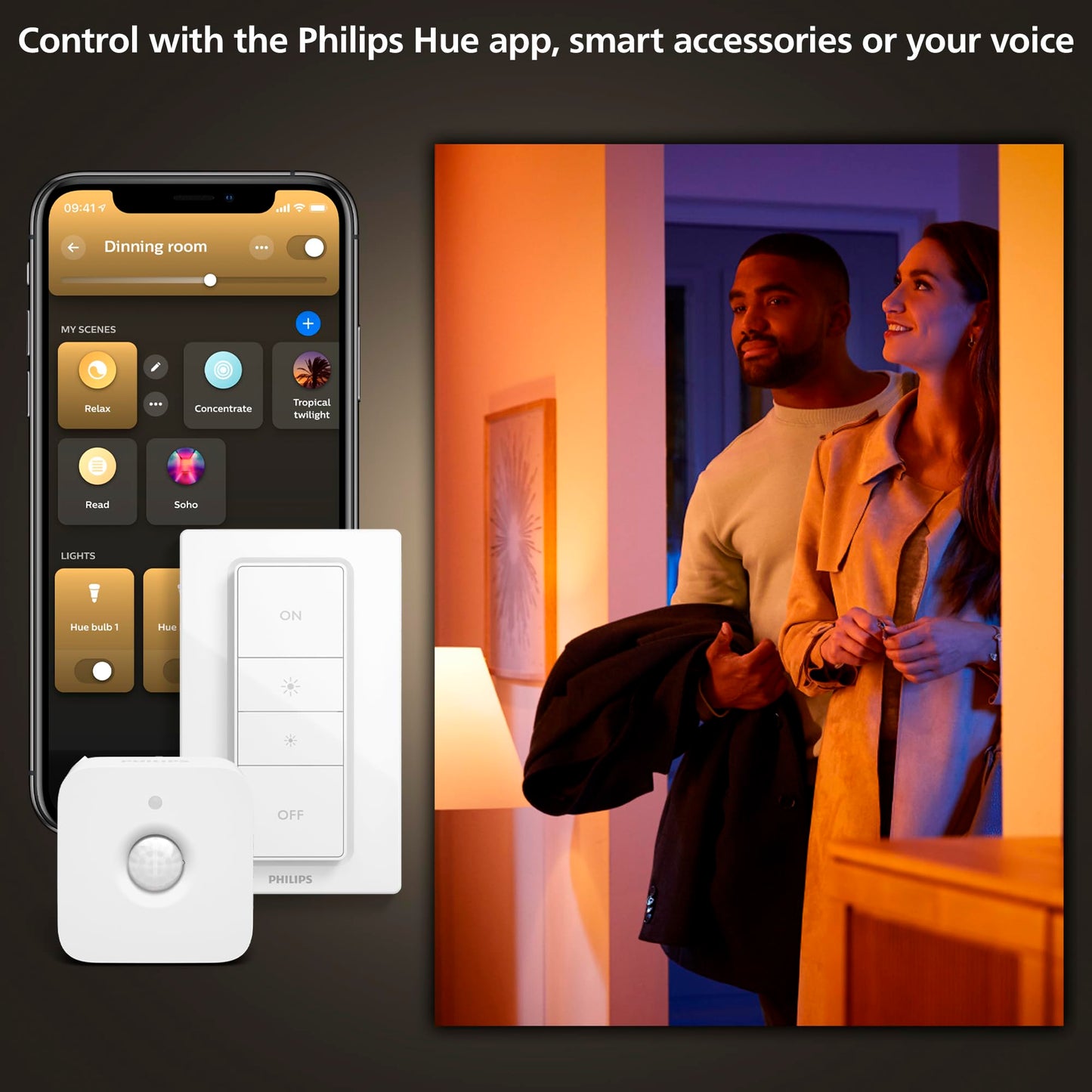 Philips Hue 4" retrofit recessed color-changing lighting 6-pack, app controlled