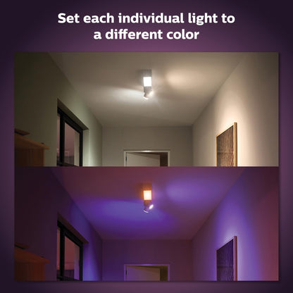 Philips Hue Centris smart ceiling light, color + adjustable spotlights, app + voice control