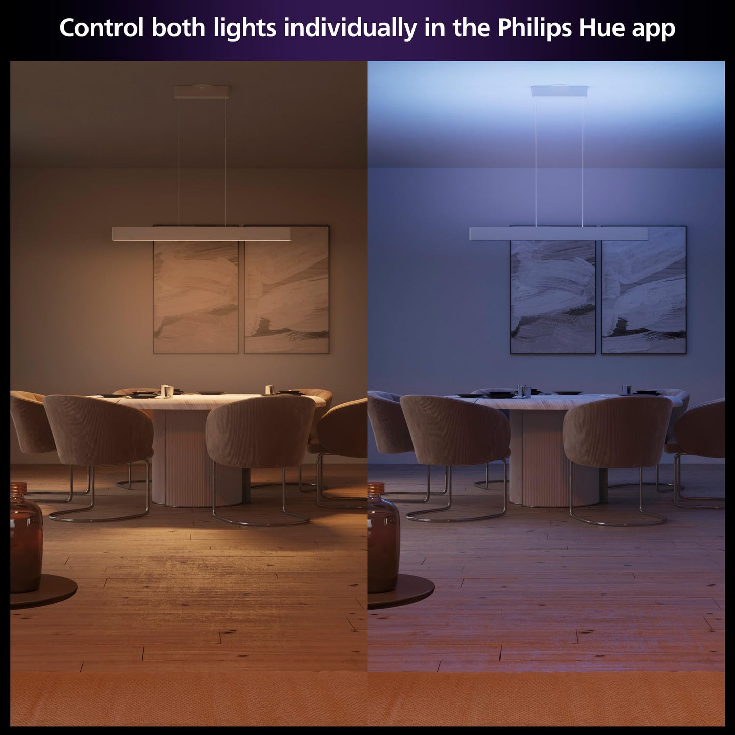 Philips Hue Datura smart ceiling panel, large round RGB + white smart light, app + voice