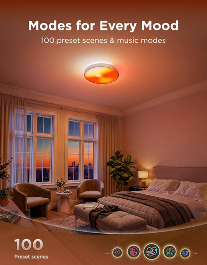 Govee Ceiling Light Ultra 21", 5000LM smart flush mount, RGBIC + Matter support